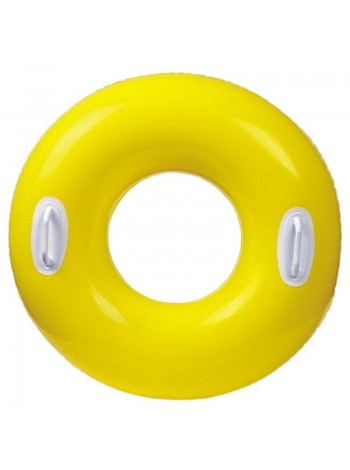 Надувний круг для плавання жовтий Intex (59258)
