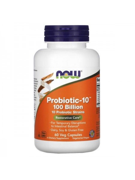 Пробиотик NOW Foods Probiotic-10 100 billion 60 Veg Caps
