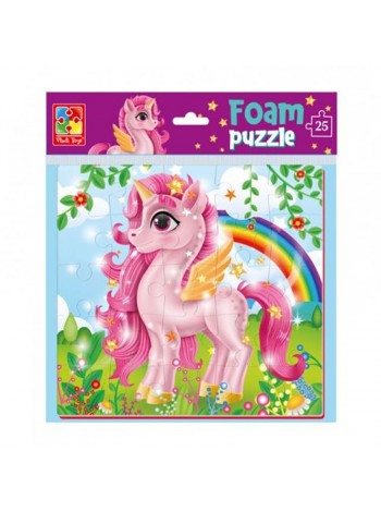М'які пазли "Рожевий єдиноріг" Vladi Toys VT1109-06 22 х 23 см
