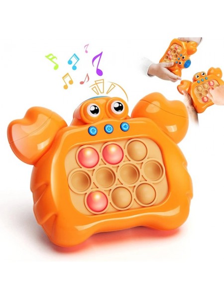 Портативний Дитячий Pop It Pro Антистрес 4 Режими + Підсвітка Поп Іт SV Краб (738)