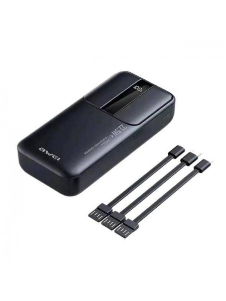 Портативна батарея AWEI P136K Power bank 20000 mAh Black