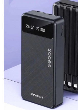 Портативна батарея Awei P132K Power bank 20000 mAh Black