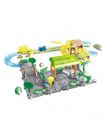 Дитячий трек YE XING TOYS Track Train 75 деталей Різнобарвний (153337)