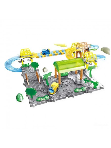 Дитячий трек YE XING TOYS Track Train 75 деталей Різнобарвний (153337)