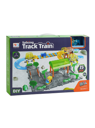 Дитячий трек YE XING TOYS Track Train 75 деталей Різнобарвний (153337)