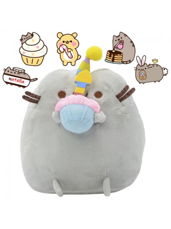 Комплект 2Life М'яка іграшка Пушин кет 12х15 см і Набір 5 шт багаторазових наклейок v-12308