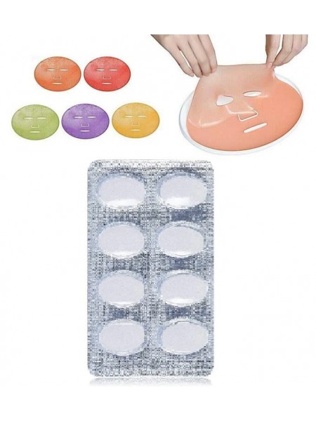 Колагенові капсули для виробництва гідрогелевих масок SUNROZ Face Fruit Mask Maker для обличчя в домашніх умовах (8 шт)