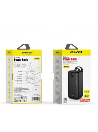 Портативна батарея Power bank Awei 9573 50000 mAh Black