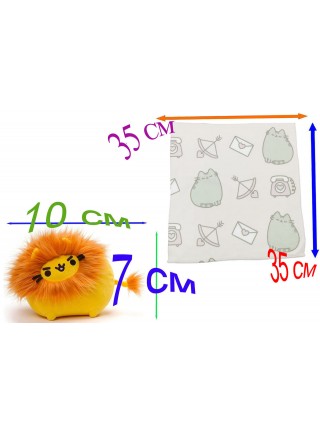 Комплект 2Life М'яка іграшка Pusheen cat 10х7 см і рушник 35х35 см v-12455