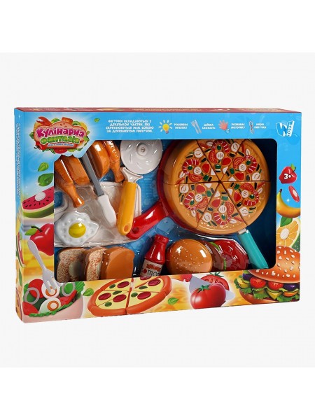 Дитячий набір продуктів Кулінарна фантазія WToys 24 елементи Різнобарвний (159686)