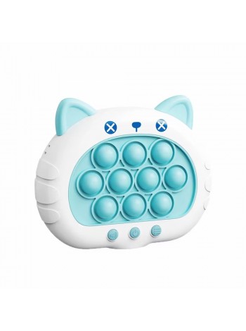 Електронний Поп-дат Pop It Pro Kitty Антистрес 4 Режими Біло-блакитний (863)
