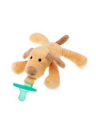 Соска-пипка SUNROZ для немовлят з м'якою іграшкою-тримачем Собачка (SUN1264)