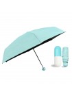 Парасолька складана SUNROZ Pill Box Umbrella універсальна кишенькова міні парасолька у футлярі капсула Блакитна (SUN1294)