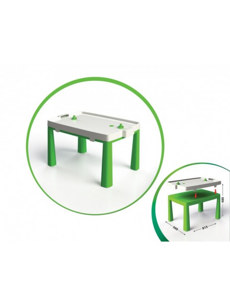 Пластиковий стіл Doloni Toys з насадкою для аерохокею 04580 Зелений
