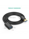 USB-кабель подовжувач Ugreen USB 3.0 US129 AM/AF штекер — гніздо 1.5 м Чорний (30126) 30127, 1, 3
