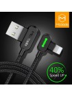 Кабель Lightning Mcdodo з двостороннім USB роз'ємом LED-індикацією для заряджання та передавання даних (Чорний, 3 м)