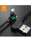 Кабель Lightning Mcdodo з двостороннім USB роз'ємом LED-індикацією для заряджання та передавання даних (Чорний, 3 м)