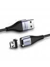 Магнітний кабель Micro USB Ugreen для заряджання та передавання даних 1 м Чорний (60207+60209)