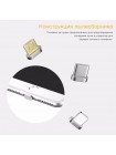 Магнітний кабель Pzoz без наконечника 1 м Чорний (3284969781) 3284969782, 2 м