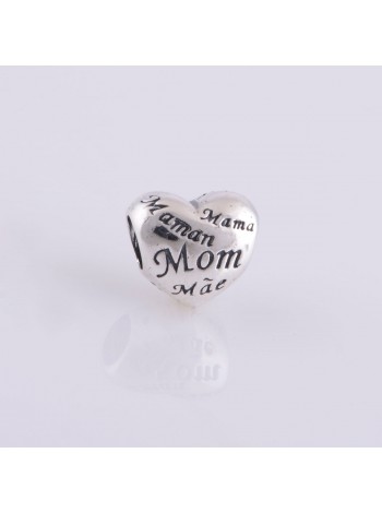 Шарм намистина на браслет "Серце для мами"