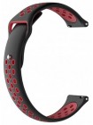 Ремінець BeWatch sport-style 20 мм для смарт-годинника Amazfit BIP  ⁇  Bip Lite  ⁇  GTS  ⁇  Gtr 42 mm Чорно-червоний