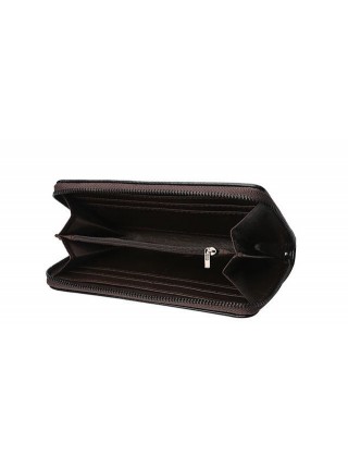 Чоловічий гаманець BAELLERRY Business Mens Wallet портмоне на блискавці з ремінцем Long Темно-коричневий (SUN1470)