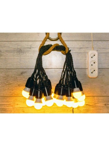 Вулична Ретро Гірлянда Для помещення та Вулиці RETRO LAMPA Вінтаж 35 метрів 71 лампа LED 4 W (Лампа Економка)