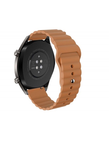 Ремінець силіконовий BeWatch 22 мм для Xiaomi Amazfit Pace  ⁇  Stratos  ⁇  GTR 47 mm LinAS Коричневий