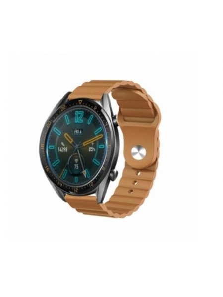 Ремінець силіконовий BeWatch 22 мм для Samsung Gear S3  ⁇  Galaxy Watch 46  ⁇  Galaxy Watch 3 45 mm LineS Коричневий