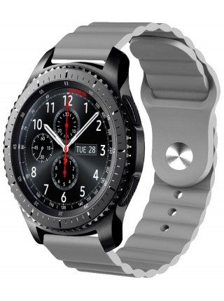 Ремінець силіконовий 22 мм для Xiaomi Amazfit Pace  ⁇  Stratos  ⁇  GTR 47 mm LineS BeWatch Сірий