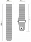 Ремінець силіконовий 22 мм для Xiaomi Amazfit Pace  ⁇  Stratos  ⁇  GTR 47 mm LineS BeWatch Сірий