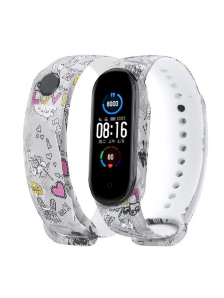 Ремінець Painted Strap для Xiaomi Mi Band 3 / 4 Love