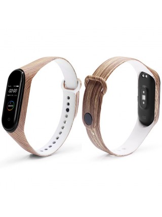 Ремінець Painted Strap для Xiaomi Mi Band 3 / 4 Wood Texture