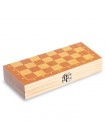 Шахи настільна гра дерев'яні на магнітах 1A W6701 25х25 см Бежевий/коричневий (MR090)