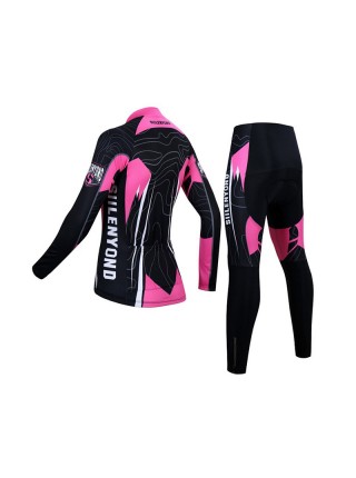 Велокостюм жіночий Siilenyond SW-CT-057 M Чорний з рожевим (6377-21916)