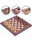 Шахи шашки нарди 3 в 1 дерев'яні з магнітом (W7704H)