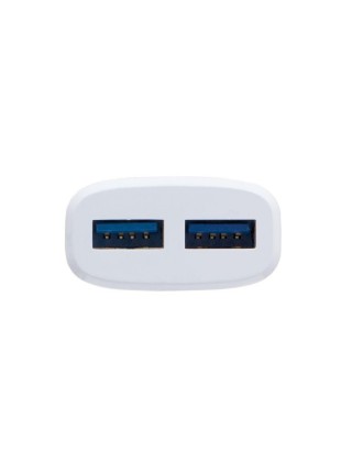 Мережеве заряджання Inkax CD-11 2.1 A 2 USB адаптер Білий