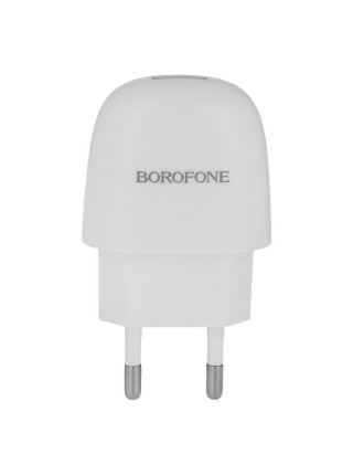 Мережева зарядка Borofone BA49A 2.1 A адаптер 1 USB Білий