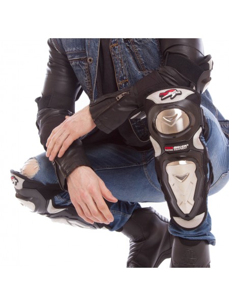 Комплект мотозахисту (коліно, гомілка + передпліччя, лікоть) 4 шт PRO BIRER MS-1234 (PVC, метал, чорний) (PT1614)