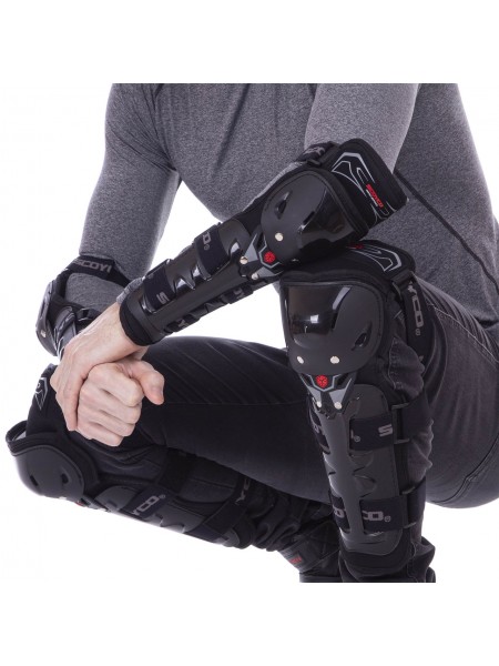 Комплект мотозахисту (коліно, гомілка + передпліччя, лікоть) 4 шт SCOYCO K11H11-2 (PT1617)