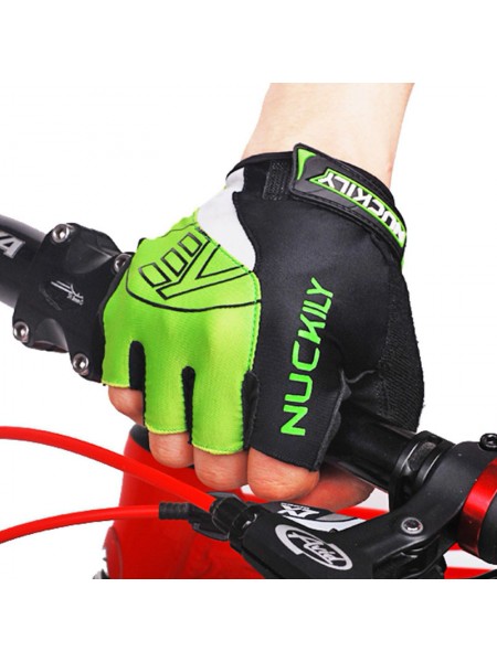 Рукавички велосипедні спортивні без пальців Nuckily PC01 S Green