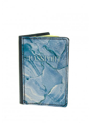 Шкіряна обкладинка для паспорта DevayS Maker 01-0103-435 Синій