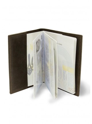 Шкіряна обкладинка для паспорта BermuD B 01-18Ko-01-2 Коричневий
