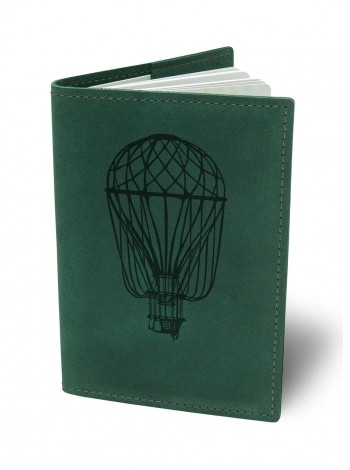 Шкіряна обкладинка для паспорта BermuD B 01-18Z-01-5 Зелений