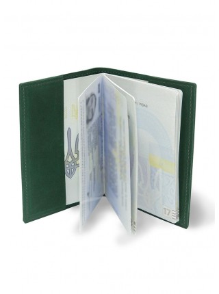 Шкіряна обкладинка для паспорта BermuD B 01-18Z-01-13 Зелений