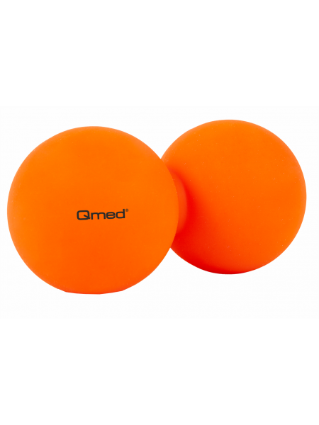 Масажний м'яч подвійний Qmed Lacrosse Duo Ball жовтогарячий