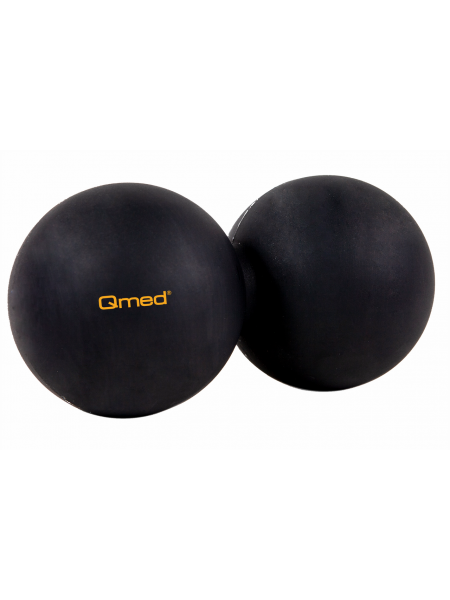 Масажний м'яч подвійний Qmed Lacrosse Duo Ball чорний