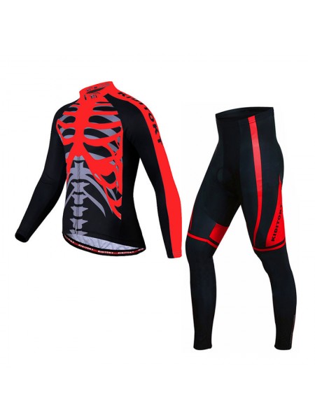 Вело костюм для чоловіків KIDITO KM-CT-18 XL Skeleton Червоний
