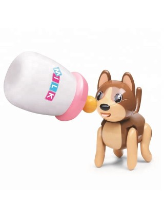 Інтерактивна іграшка HappyCow Baby Pet Sucking Milk "Нагодуй цуценяти" Коричневий (SUN2033)