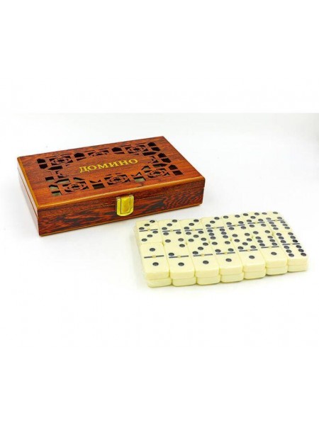 Доміно настільна гра в дерев'яній коробці IG-5010E (SKL0411)